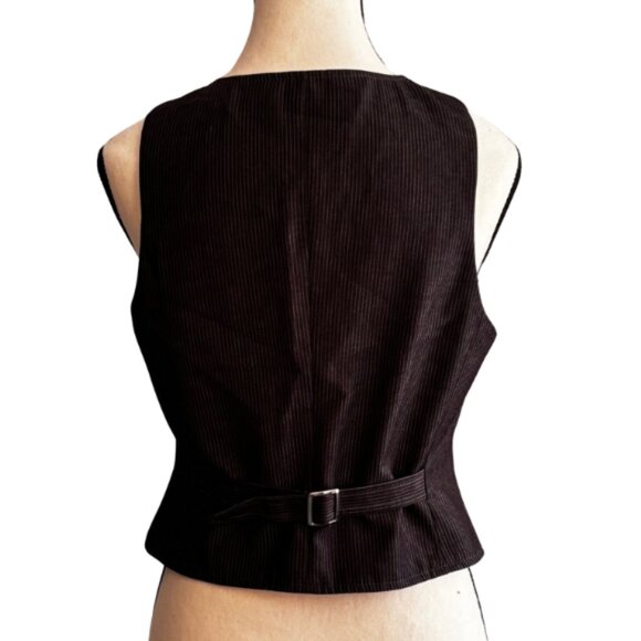 NINE WEST BROWN VEST, NEW WITH TAGS, SZ. 8P - Picture 4 of 6